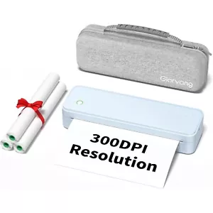 300DPI Portable Printer Wireless for Travel, Inkless Small Bluetooth Printers - Picture 1 of 8