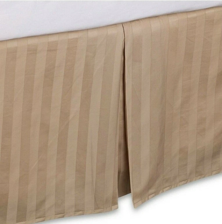 Wamsutta 500-Thread-Count PimaCott Damask Twin Bed Skirt in Taupe - Image 1 of 1