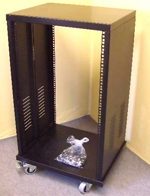 18 HE 19" Stahlrack Server Schrank, Rollen Tischrack Netzwerk Rack Serverschrank - Bild 1 von 4