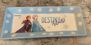 New Disney Frozen Hand Painted Plate/Serving Tray Destiny Awaits! - Picture 1 of 4
