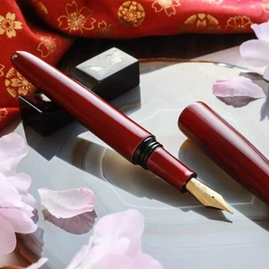 Wancher Dream Fountain Pen EF Nib Aizu Urushi Tamamushi-nuri Japan Lacquer - Picture 1 of 7