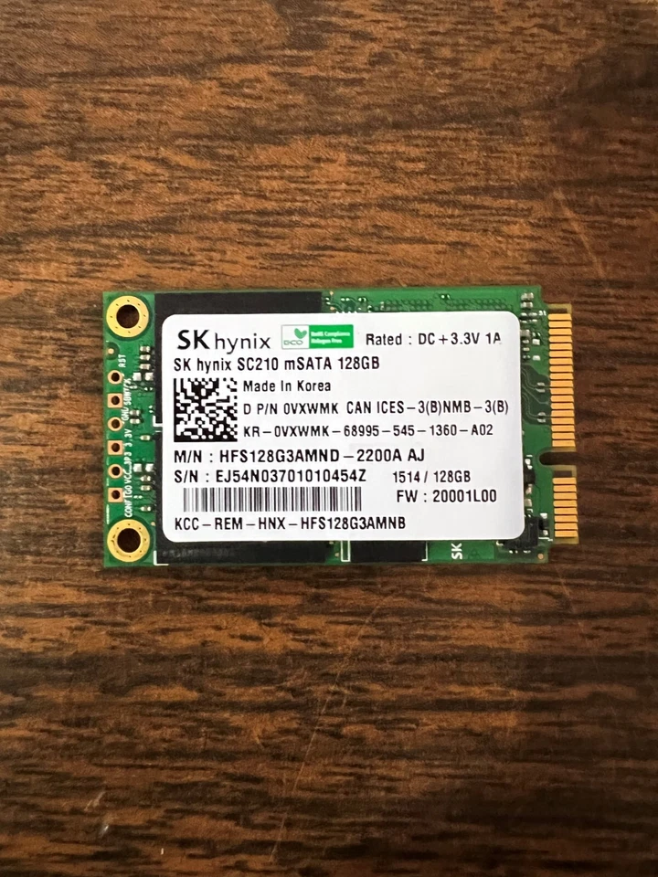 0VXWMK DELL XPS 13 128GB mSATA mini-PCIE SSD 6.0Gb/s SC210 HFS128G3AMND - Image 1 of 1