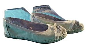 Zapatos para mujer Simply Vera Wang de lona elástica con dedos de tweed natural talla 6 - Imagen 1 de 6