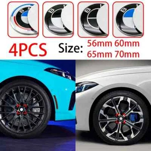 4pcs 56/60/65/70mm Car Wheel Center Hub Cap Rim Cover Emblem Sticker For BMW - Picture 1 of 11