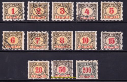 EBS Austria-Hungary - Bosnia Herzegovina 1904 - Postage Dues - P 1-13 - Used (u2