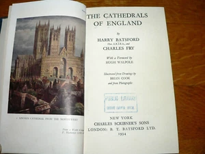 Vintage "The Cathedrals of England" Illustrated HC Book by H. Batsford & C. Fry - Picture 1 of 8