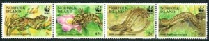 π NORFOLK 1996 WWF- LIZARDS SC#596 MNH ** REPTILES - Picture 1 of 1
