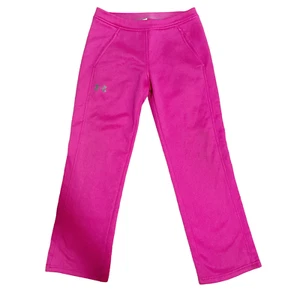 Under Armour Pink Straight Leg Sweatpants Girls Size L - Picture 1 of 8