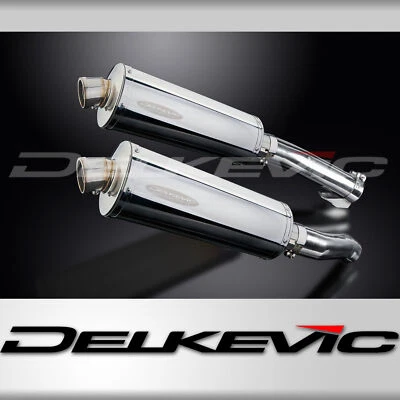 Kit de silenciador de escape oval de aço inoxidável Kawasaki Z1000 2010-2016 Delkevic 14" - Imagem 1 de 4