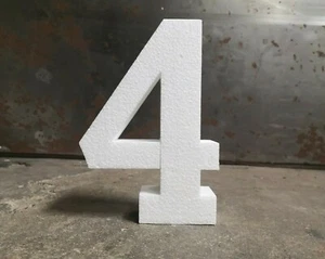StyroZahl: 50x8 cm persönliche Zahl aus Styropor Geburtstag Jubiläum Anlässe neu - Bild 1 von 12