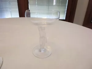 Vintage Bacchus BAYEL France Coupe à Champagne/Tall Sherbet Frosted Male Nude - Picture 1 of 5