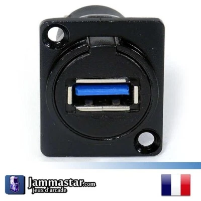 Connecteur USB 3.0 Noir - Panel Mounting Socket Connector
