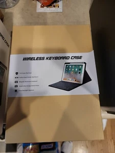 Wireless Bluetooth Keyboard Case for 10.2" iPad 9th 8th Black - Picture 1 of 2