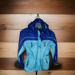 L L Bean Kids Lightweight Hooded Jacket Size 8 (Small ) Blue Light Blue - Picture 1 of 10