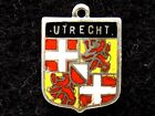 Utrecht vintage silver and enamel travel town souvenir shield charm  