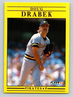 Doug Drabek 1991 Fleer #36 Pittsburgh Pirates - Image 1 of 2