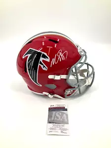 MICHAEL VICK ATLANTA FALCONS SIGNED THROWBACK FULL SIZE HELMET JSA WITNESS COA - Picture 1 of 3