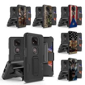 Funda híbrida resistente con soporte para tarjetas para Moto G Power 2021 - Imagen 1 de 55