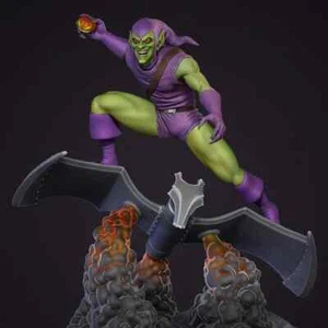 Green Goblin & Glider Resin Sculpture Statue Model Kit Unpainted/Unassembled - Picture 1 of 1