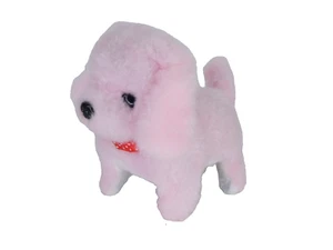 Electronic Plush Dog Walking Barking Simulation Realistic Interactive Pink Plush - Picture 1 of 8