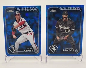 2024 Topps Chrome Sapphire Lot 2 Dylan Cease Gregory Santos Chicago White Sox - Bild 1 von 2