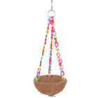 Bird Hammock Swing Bed Coconut Shell Perch Nest for Parrot Resting-BY