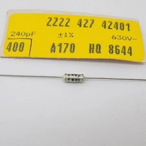 10x Philips KONDENSATOREN KS 240pF 1% 630V - Bild 1 von 3