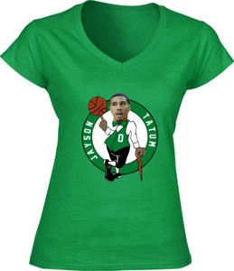 V-AUSSCHNITT Damen Jayson Tatum Boston Celtics "Logo" Trikot Shirt - Bild 1 von 1