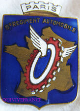 IN8968 - INSIGNE 5° Régiment Automobile, PARIS, émail, dos lisse embouti