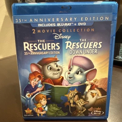 The Rescuers: 2-Movie Collection  (3-Disc Blu-Ray/DVD, 2012) 35th Anniversary - Image 1 of 3