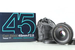 [Unused in Box] Contax Carl Zeiss Tessar T* 45mm f2.8 MMJ CY Mount  from  JAPAN - Picture 1 of 23