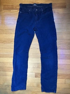 Gray Saks Fifth Avenue Women’s Spandex Dark Blue Corduroy Pants 29. b5 - Picture 1 of 6