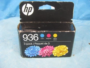 Cartuchos de tinta de rendimiento estándar HP 936 cian/magenta/amarillo paquete de 3 (6C3Z3LN) NUEVOS - Imagen 1 de 1