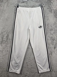 Pantalones de chándal Adidas Originales para hombre Firebird pequeños blancos con cremallera al tobillo AGV002 Y2K leer - Imagen 1 de 24