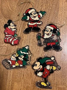 ORNAMENTI NATALIZI TOPOLINO PRODUZIONE DISNEY VINTAGE ANNI 80 set di 5 - Foto 1 di 3