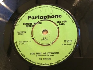 BEATLES RELATED - THE MUSTANG - WHY/HERE THERE AND EVERYWHERE. DEMO COPY. 1967 - Picture 1 of 2