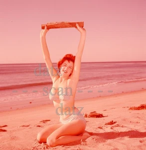 Años 60 Vogel Transparencia-sexy pelirroja pinup chica en bikini-cheesecake v309302 - Imagen 1 de 1