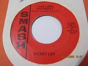 DICKEY LEE-I SAW LINDA YESTERDAY-SMASH - Picture 1 of 2