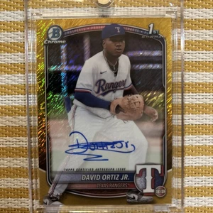 DAVID ORTIZ JR 26/50 SP 2025 1st Bowman Chrome GOLD SHIMMER ON CARD AUTO. Fresh! - Picture 1 of 7