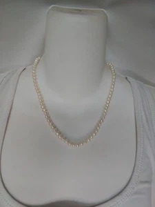 Vintage JCM 10K Yellow Solid Gold Freshwater Pearls Necklace 17" - Picture 1 of 10