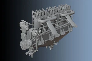 Print Scale 1/72 Le Rhone 9J Rotary Aircraft Engine - Bild 1 von 1