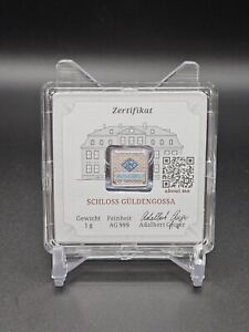 Geiger Edelmetalle Silver Bar Original 1 gram .999 Square in Capsule