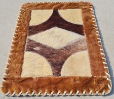 Cowhide Rug Cow Hide Skin Carpet Leather Patchwork 1.4 x 1.0 Ft (1399 KAR)