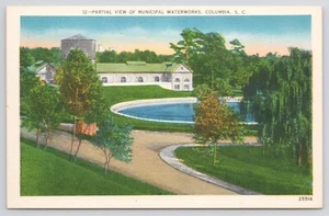 Postcard Columbia South Carolina Municipal Water Works Vtg - Picture 1 of 2