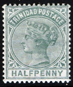 TRINIDAD Queen Victoria 1883 ½d. Dull Green Wmk Crown CA SG 106 MINT - Picture 1 of 2