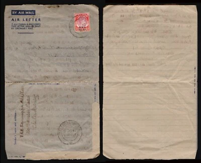CARTA AÉREA MALÁSIA-ADMINISTRAÇÃO MILITAR BRITÂNICA-1946- - Imagem 1 de 2