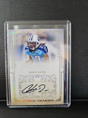 2007 Playoff National Treasures, Chris Davis, Autographed, 14/49 - Image 1 of 2