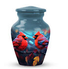 Small Keepsake Urn For Ashes Red Cardinal Birds 3 inch