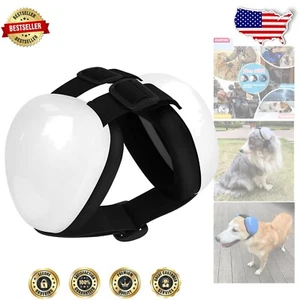 Comfortable White Dog Earmuffs - 29dB NRR Noise Protection for Medium Dogs - Picture 1 of 8