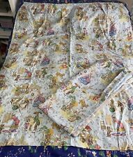 Vintage Sanderson Nursery Rhyme Curtains Cinderella RARE & Pelmet 1957 Fabric